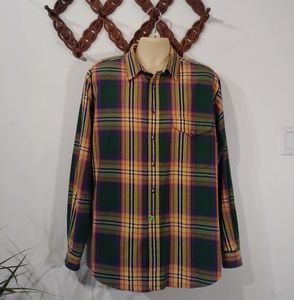 Vintage Nautica Plaid Button Down Shirt